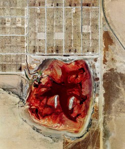 This feedlot lagoon is Coronado Feeders, located in Dalhart, Tex.